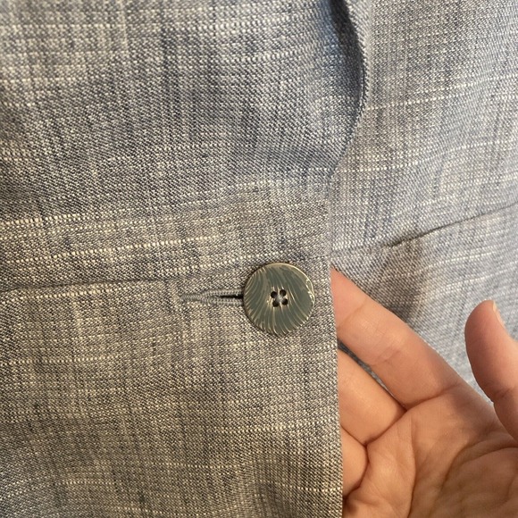 CAbi Blue Linen Blazer - Picture 3 of 8